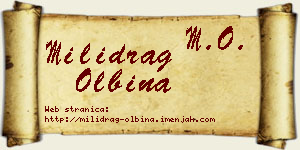 Milidrag Olbina vizit kartica